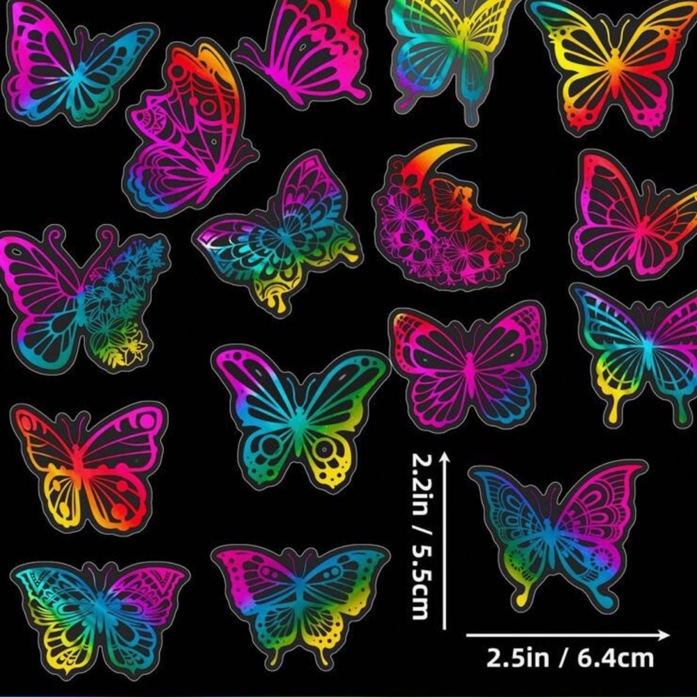Butterfly sticker set. New. Multi pack.